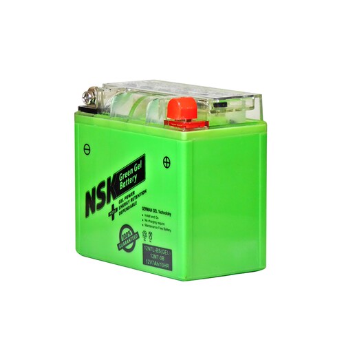 Bateria Moto  NSK Green GEL 12N7L-BS / 12N7-3B 136x72x123