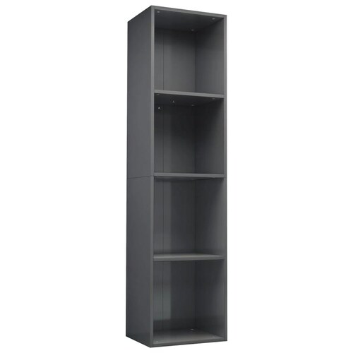 Mueble De Tv Y Librero 2 En 1 Gris oscuro