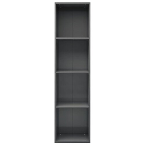 Mueble De Tv Y Librero 2 En 1 Gris oscuro