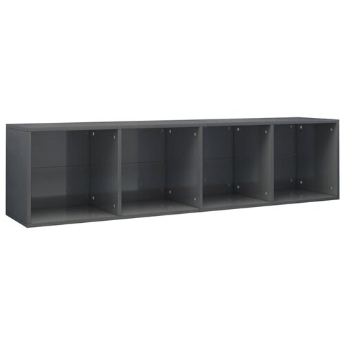 Mueble De Tv Y Librero 2 En 1 Gris oscuro