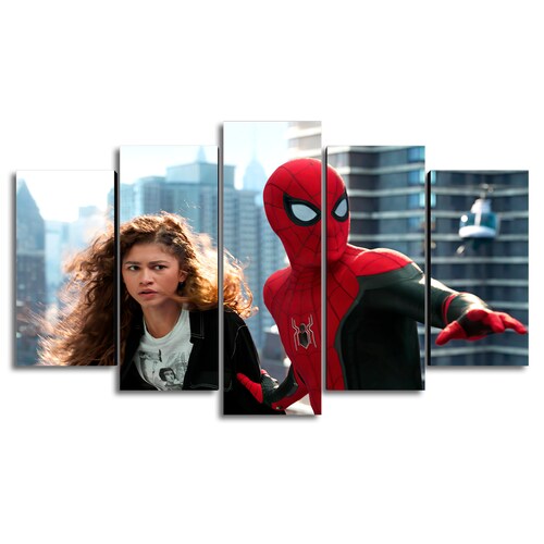 Cuadro Decorativo Spiderman NWH Michelle Jones-Watson Marvel 100x60cm 5pzs Cuadros MX