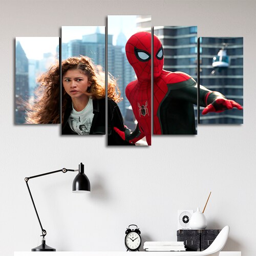 Cuadro Decorativo Spiderman NWH Michelle Jones-Watson Marvel 100x60cm 5pzs Cuadros MX