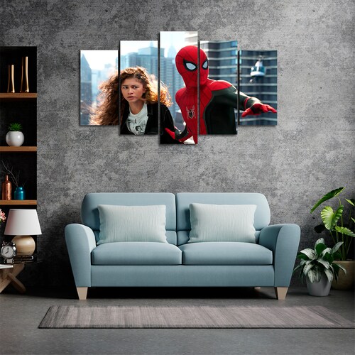 Cuadro Decorativo Spiderman NWH Michelle Jones-Watson Marvel 100x60cm 5pzs Cuadros MX