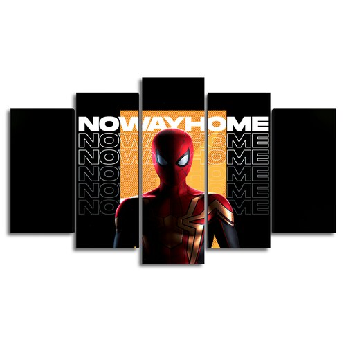Cuadro Decorativo Spiderman No Way Home Digital Art Marvel 100x60cm 5pzs Cuadros MX