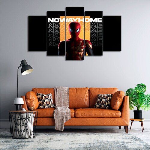 Cuadro Decorativo Spiderman No Way Home Digital Art Marvel 100x60cm 5pzs Cuadros MX