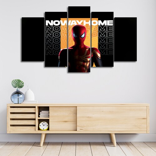 Cuadro Decorativo Spiderman No Way Home Digital Art Marvel 100x60cm 5pzs Cuadros MX
