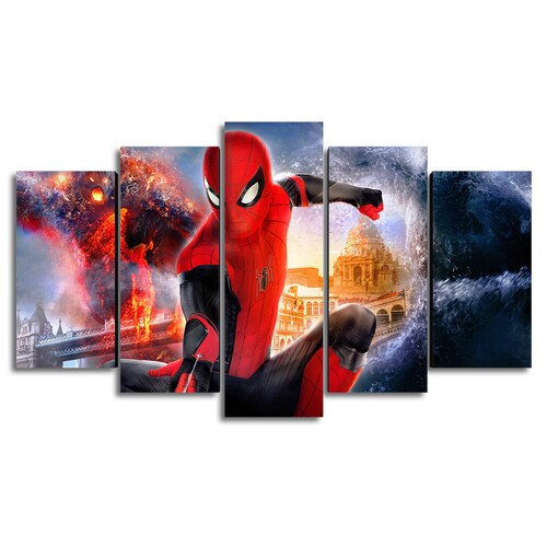 Cuadro Decorativo Spiderman Far From Home Marvel 100x60cm 5pzs Cuadros MX