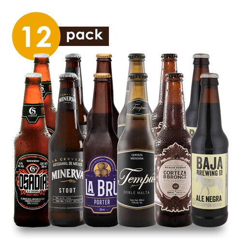 Cerveza Artesanales Obscuras Pack Exclusivo Cervexxa Beerpack 12
