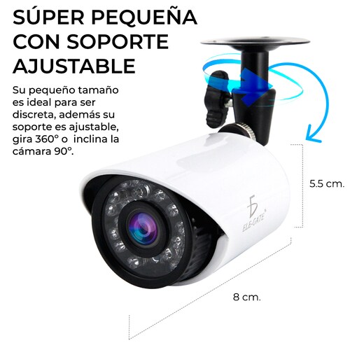Kit Video Vigilancia 8 Cámaras 1MP Full HD 1080p CCTV