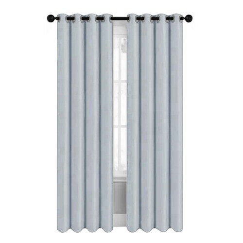 Cortina Blackout  274 X 213 Cm 2 Paneles Gris Bloquea Ruido y Luz