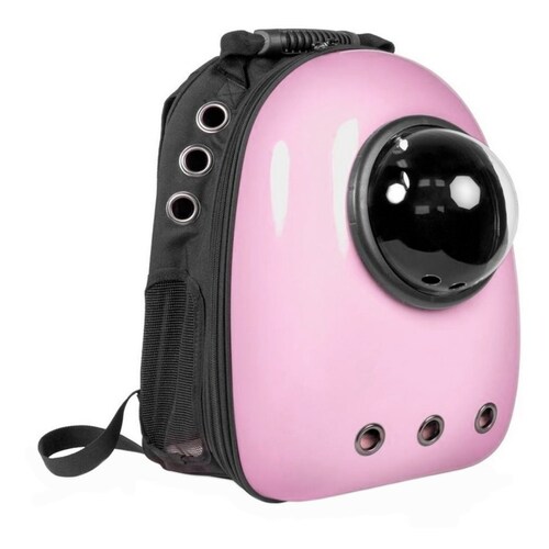 Mochila Transportadora Transpirable Para Mascotas Me3180 Rosa