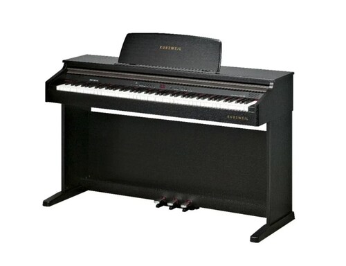 Piano Digital KURZWEIL modelo KA130 color negro, con banco.