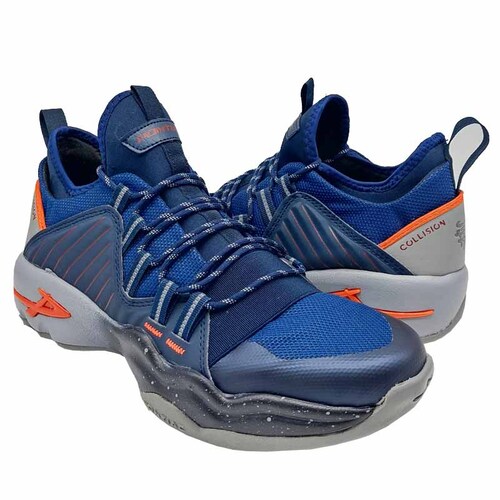 Tenis Pontiac 6114 Azul Marino Gris Oxford Hombre Basketball Botita Cómodos