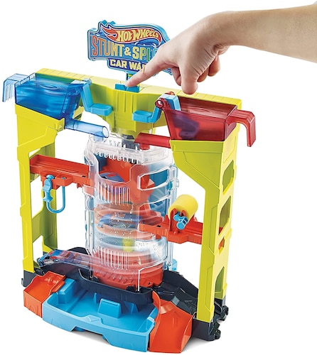 Hot Wheels City Autolavado de Acrobacias Pista de juguete HGH43
