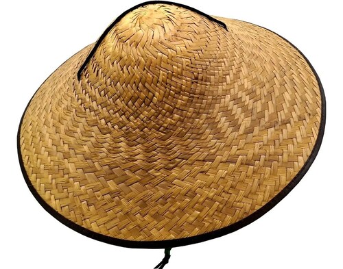 Sombrero Unisex Vietnamita De Palma Oriental Japonés Chino Arrozero Quemado.