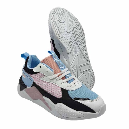 Tenis Nice England 5007 Azul Cielo Rosa Running Correr Ejercicio