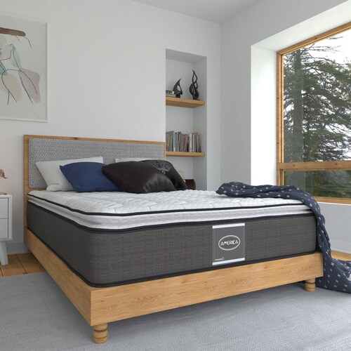 Colchón Matrimonial Madrid América + Edredón Matrimonial + Protector Matrimonial + 2 ALMOHADAS DE REGALO