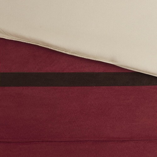 Edredon Rojo Madison Park Set 4 Piezas Matrimonial Elegante y Comodo Oferta 