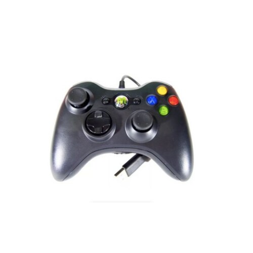 CONTROL PARA XBOX 360 NEGRO ALAMBRICO.