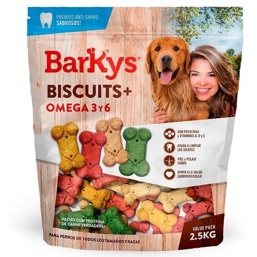 Barkys Biscuits con Omega 3 y 6 de 2.5 Kg