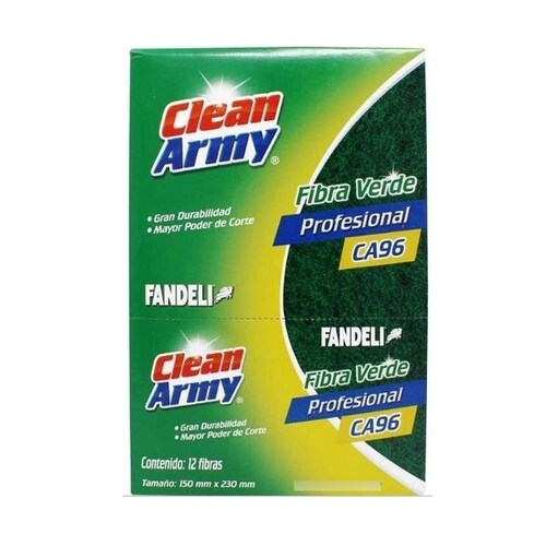 Paquete De 12 Fibras Verde Profesional Fandeli 150mmx230mm 72939