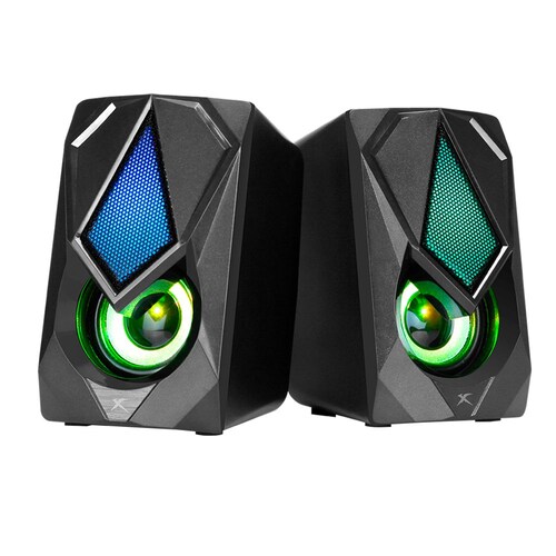 Bocinas Gamer con Luz Sonido Estéreo Xtrike Me Color Negro