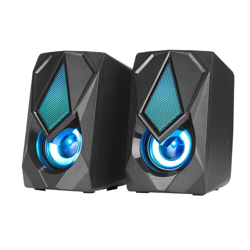 Bocinas Gamer con Luz Sonido Estéreo Xtrike Me Color Negro