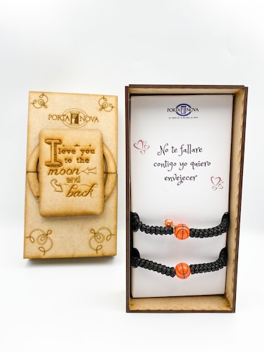 PULSERAS PARA PAREJA PELOTA BASQUET
