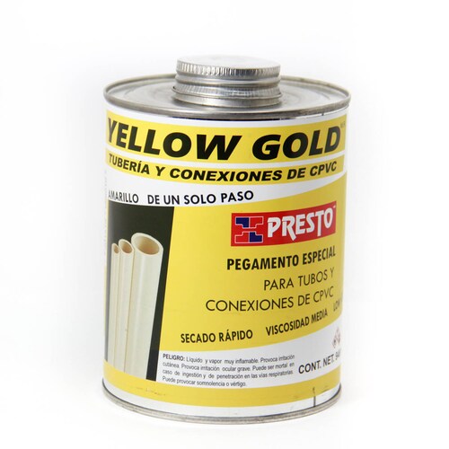 pegamento para tuberia agua caliente- cpvc yellow gold lata de 946 ml