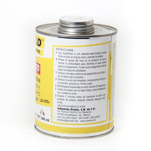 pegamento para tuberia agua caliente- cpvc yellow gold lata de 946 ml