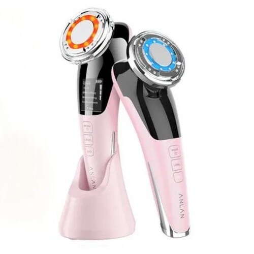 Masajeador Facial Ultrasónico Anlan 5 En 1 Ems Rosa