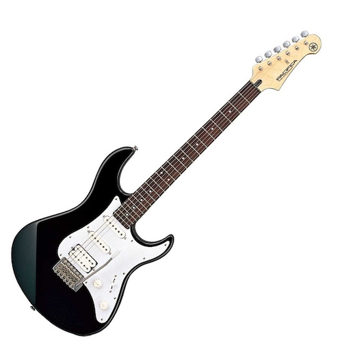 Paquete de Guitarra Eléctrica Yamaha PAC012 Negra Combo Marshall MS 2C y Cable