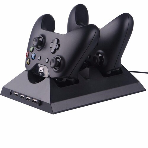 Xbox One S Base Horizontal Enfriador + 2 Puertos Carga 