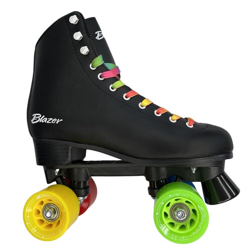 Patines Roller Color Negro con Diseño Pastel