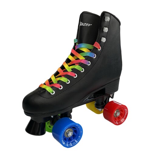 Patines Roller Color Negro con Diseño Pastel