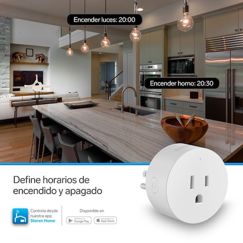 Focos LED RGb Smart WI-FI y Contacto WI-FI Steren Paquete Ilumina tu Casa  Smart
