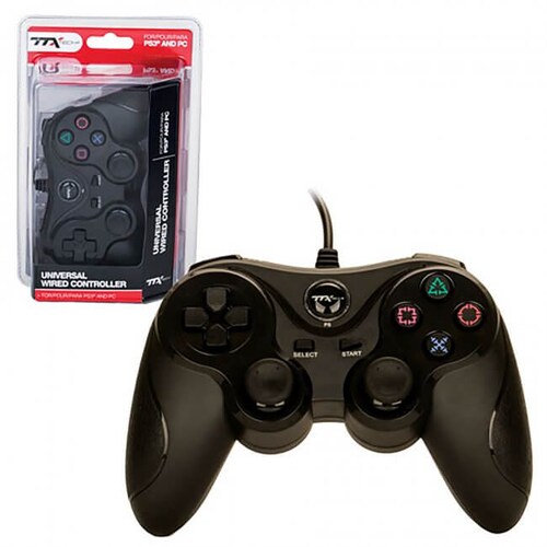 Control alambrico USB compatible con PS3 y PC Negro TTX Tech