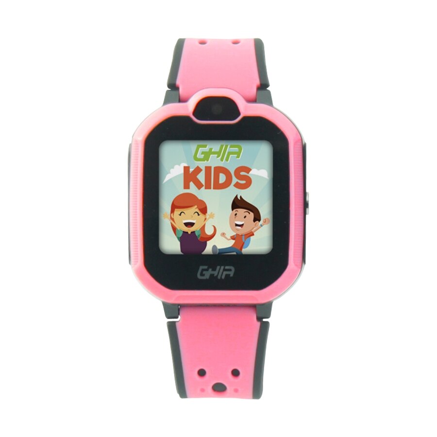 GHIA SMART WATCH KIDS 4G ROSA NEGRO 1.44 PULGADAS TOUCH CON LINTERNA Y CAMARA SIM CARD