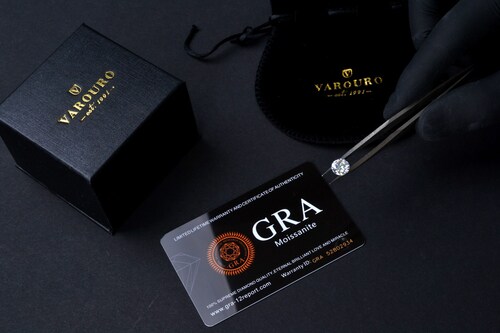 Diamante Moissanita Corte Redondo 0.5ct 5mm, Certificado Gra.