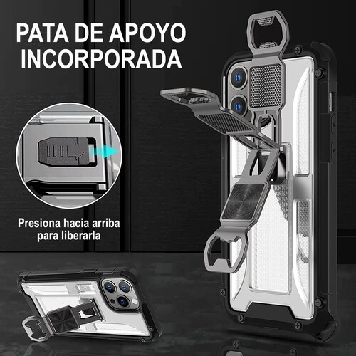 Funda Uso Rudo incorporado con destapador para Samsung A32 4g Azul   1pz Mas Mica 9D