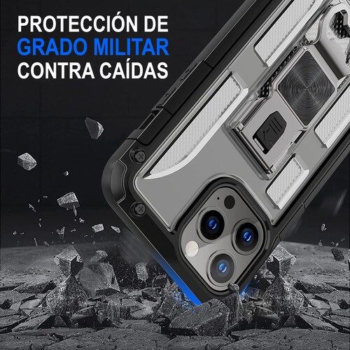 Funda Uso Rudo incorporado con destapador para Samsung A32 4g Azul   1pz Mas Mica 9D