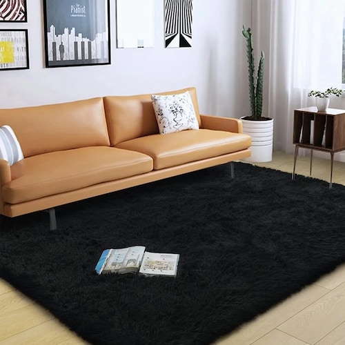 Alfombra De Sala De Estar Suave Y Afelpada De 160 X 230 Cm