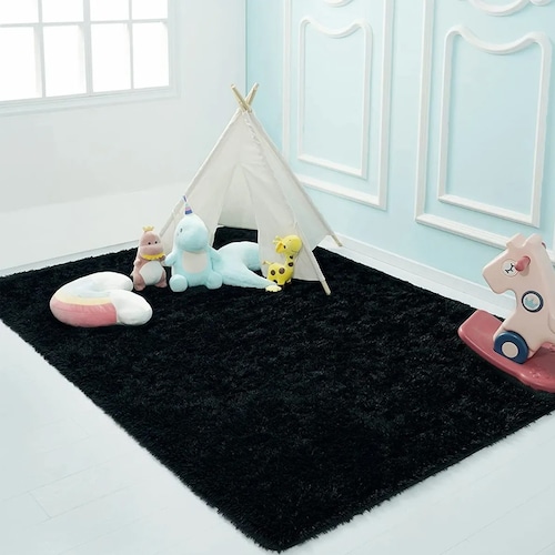 Alfombra De Sala De Estar Suave Y Afelpada De 160 X 230 Cm
