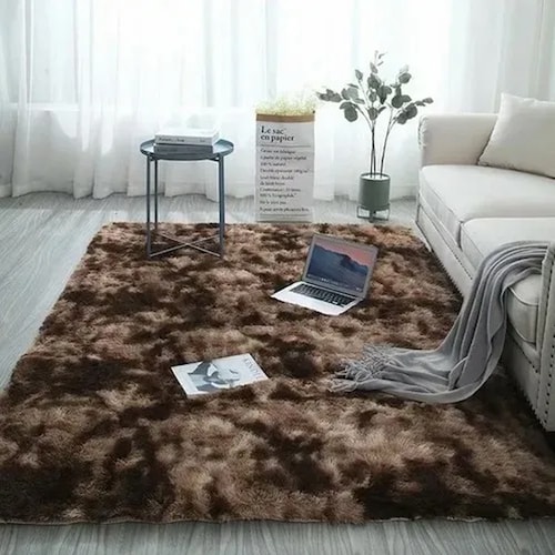 Alfombra De Sala De Estar Suave Y Afelpada De 160 X 230 Cm