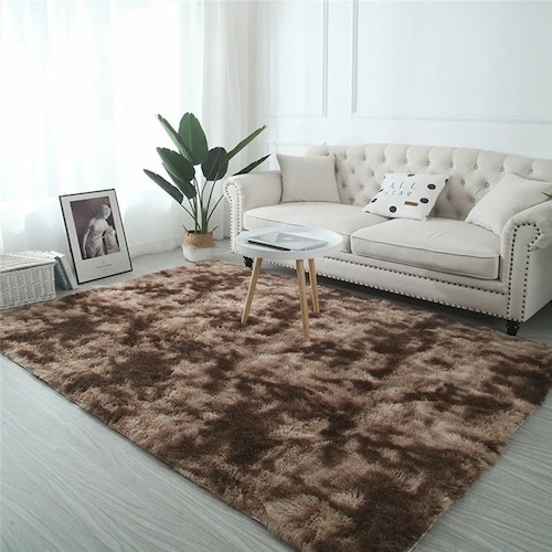Alfombra De Sala De Estar Suave Y Afelpada De 160 X 230 Cm
