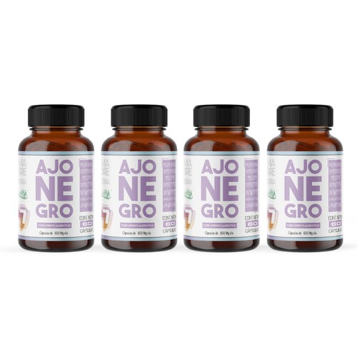 Ajo Negro Orgánico Puro 4 Pzas