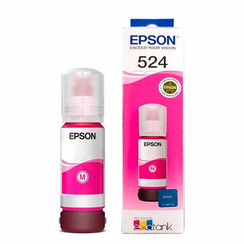TINTA EPSON ECOTANK MODELO T524 MAGENTA P/ IMPRESORA L15150 - L6490