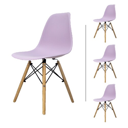 Set 4 Sillas Eames Hogar Oslo Lila Mundo In