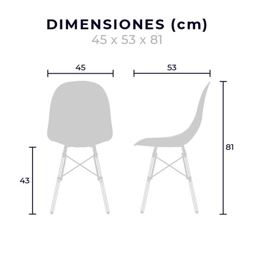 Set 4 Sillas Eames Hogar Oslo Lila Mundo In