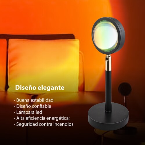 Lampara de ambiente  luces led 180 sunset rojo